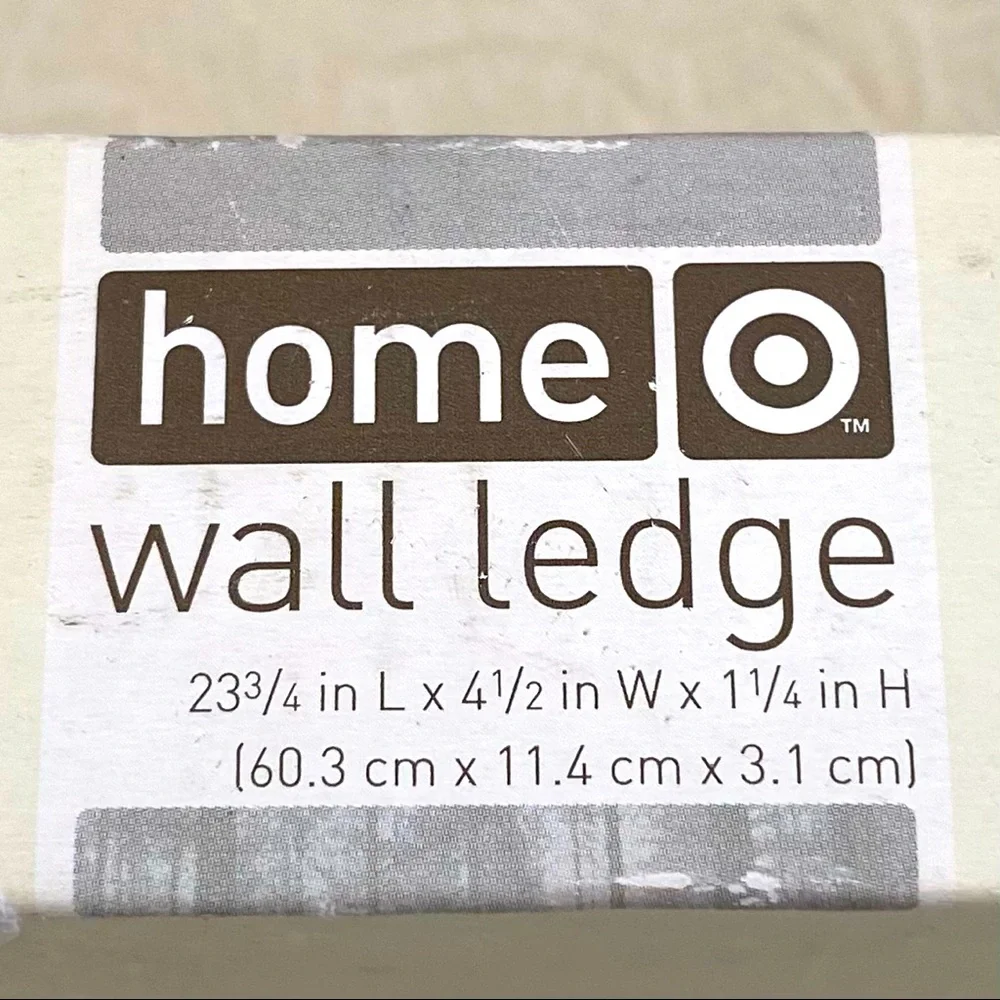 Target Home Black 1 x floating shelf 23 3/4” x 4 1/2” x1 1/4”